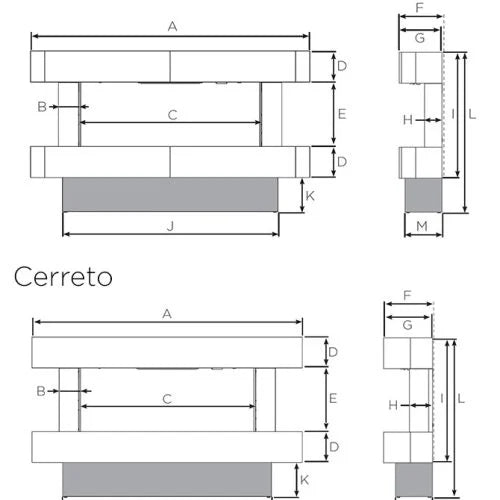 Gazco Arosa 140 Wall Mounted Electric Suite UK