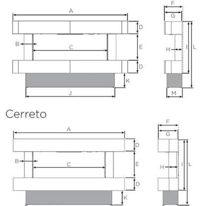 Gazco Arosa 140 Wall Mounted Electric Suite UK