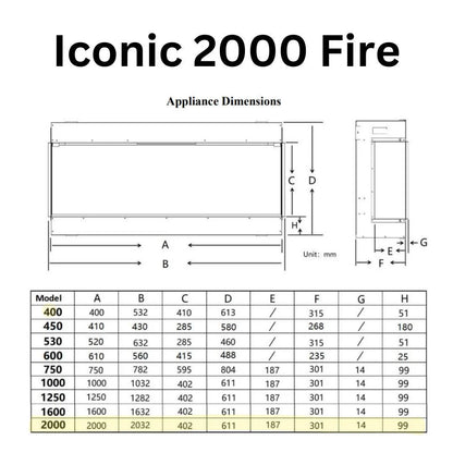 Iconic 2000 Landscape Electric Fire UK
