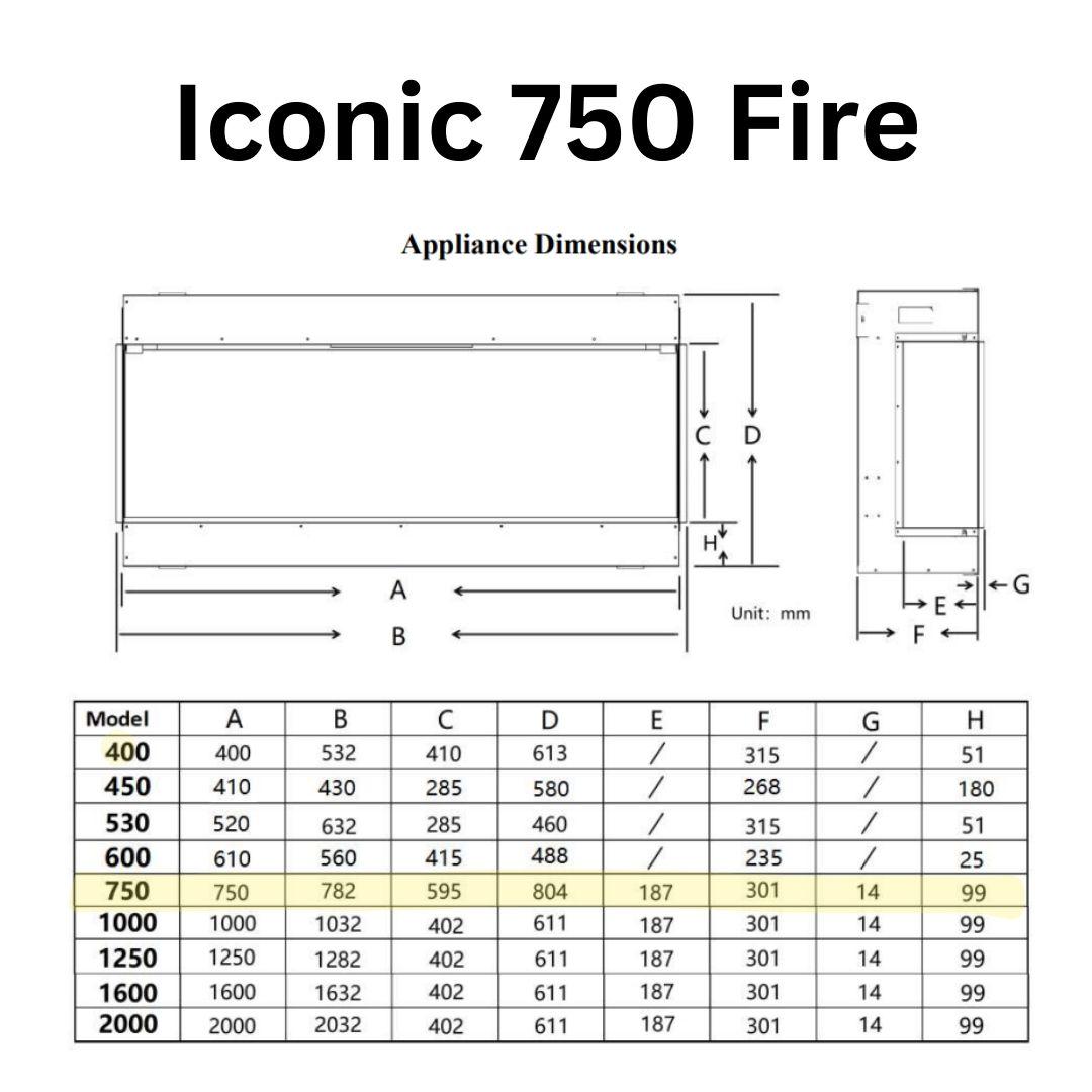 Iconic 750 Landscape Electric Fire UK
