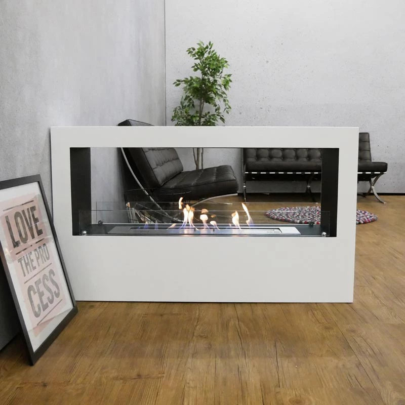 The ScandiFlames Lansing 2-Sided Freestanding Bioethanol Fireplace