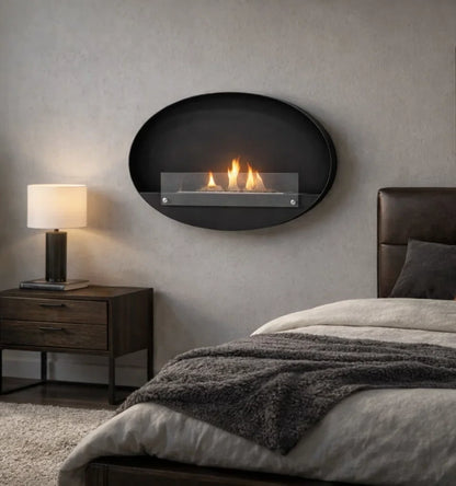 Maryland - Oval Wall Hanging Slim Fireplace UK