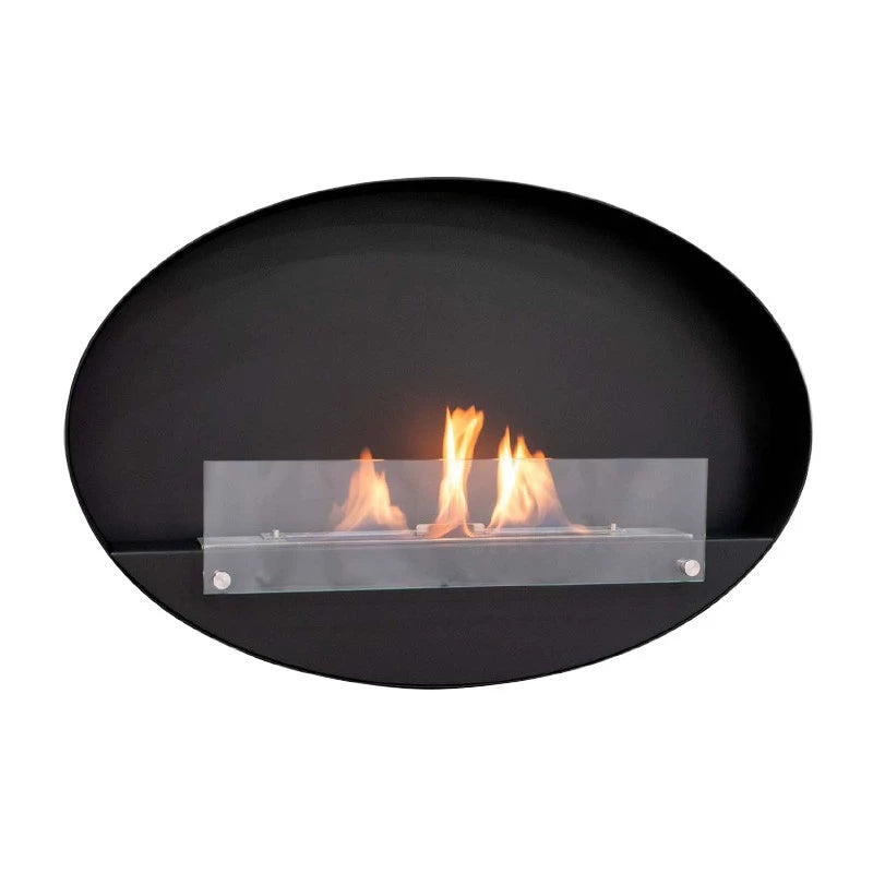 Maryland - Oval Wall Hanging Slim Fireplace UK