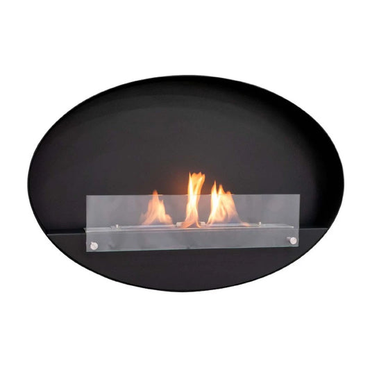 Maryland - Oval Wall Hanging Slim Fireplace UK
