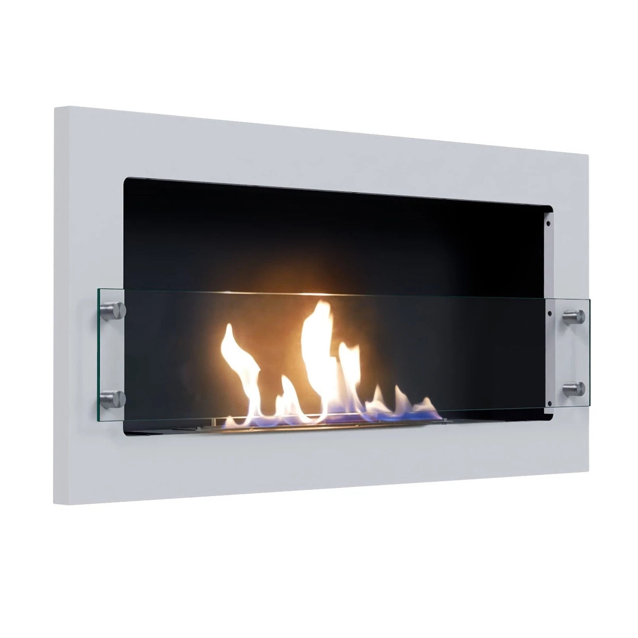 Scandiflames Texas Black / silver/ white - Wall Mounted Bioethanol Fireplace UK