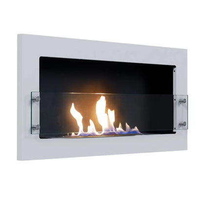 Scandiflames Texas Black / silver/ white - Wall Mounted Bioethanol Fireplace UK