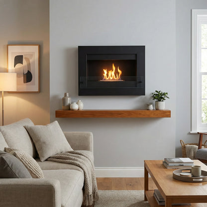 Nebraska Black or white - Wall Mounted Bioethanol fireplace UK