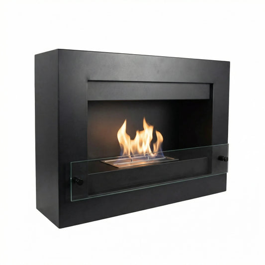 Nebraska Black or white - Wall Mounted Bioethanol fireplace UK