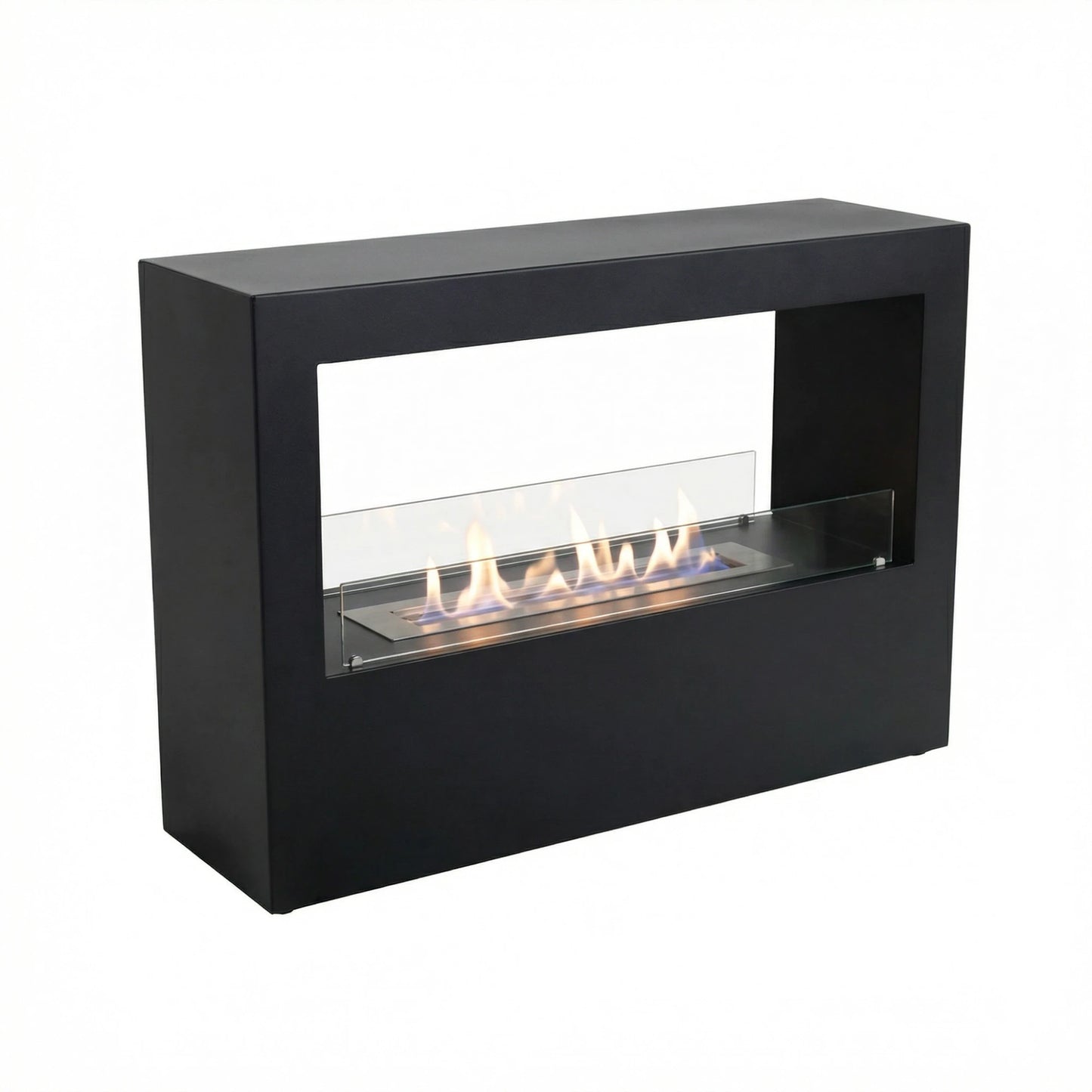 The ScandiFlames Lansing 2-Sided Freestanding Bioethanol Fireplace