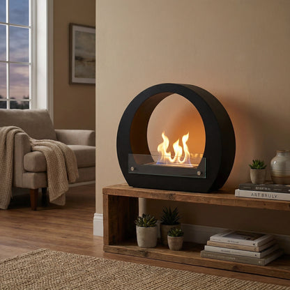 Scandiflames Dallas - Bio Fireplace with Arch - White or Black
