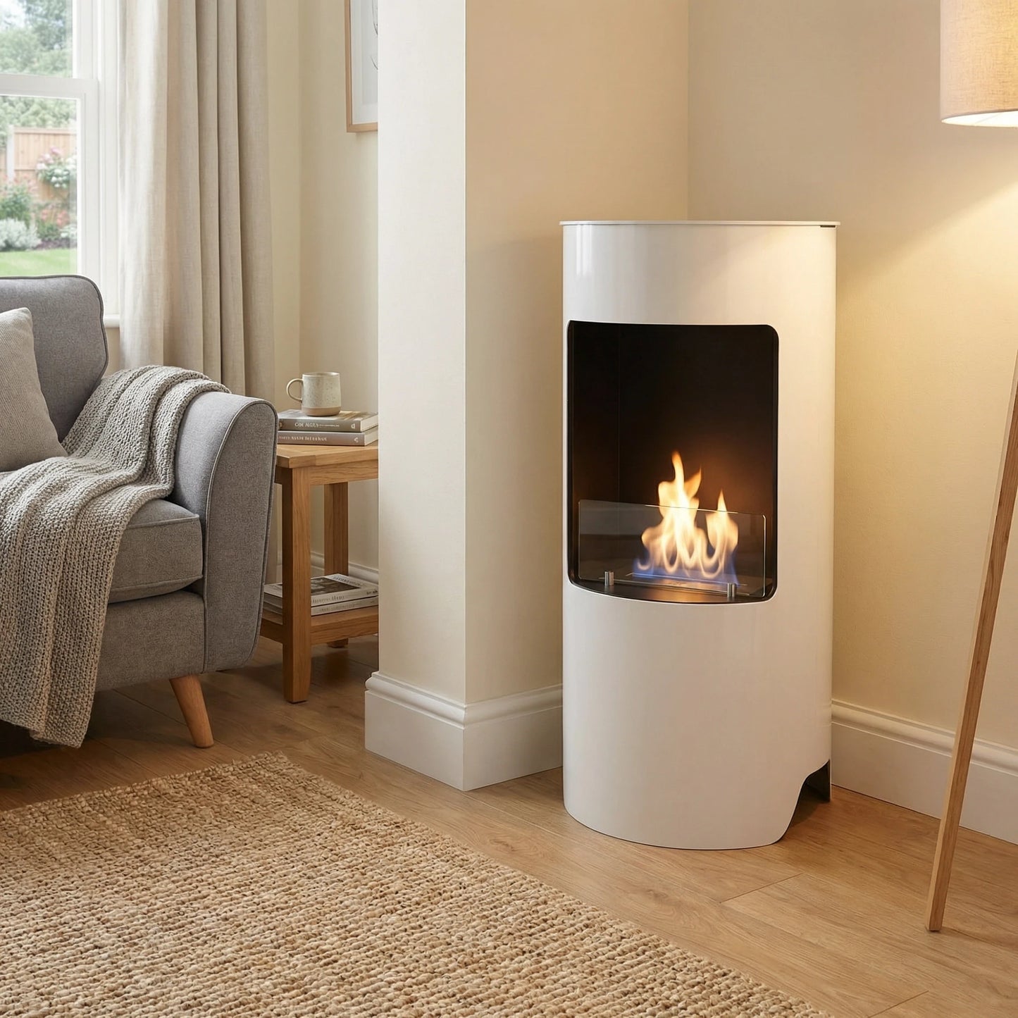 Scandiflames Montgomery Black or white- Open Bioethanol stove