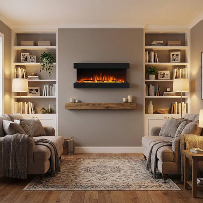 Feroza Wall-Mounted Electric Fireplace - 137 cm