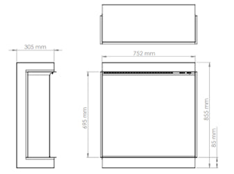Charlton & Jenrick i750e Deep Electric Fire UK