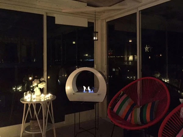 Scandiflames Dallas - Bio Fireplace with Arch - White or Black