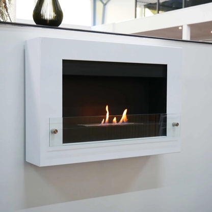 Nebraska Black or white - Wall Mounted Bioethanol fireplace UK