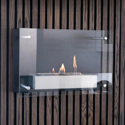 Scandi flames Nevada - Wall Mounted Bioethanol Fireplace UK