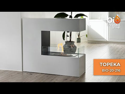 Scandiflames Topeka Black - 3-Sided Bio Fireplace in Steel