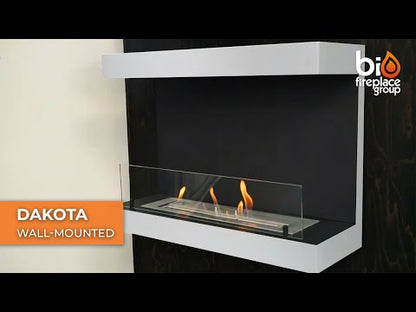 Scandiflames Dakota White or Black - 3-sided 80 cm Wall Bioethanol fireplace