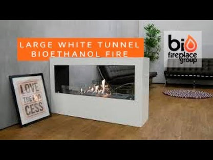 The ScandiFlames Lansing 2-Sided Freestanding Bioethanol Fireplace