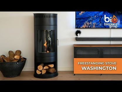 Scandiflames Washington Black or White - Bioethanol Wood-burning Stove