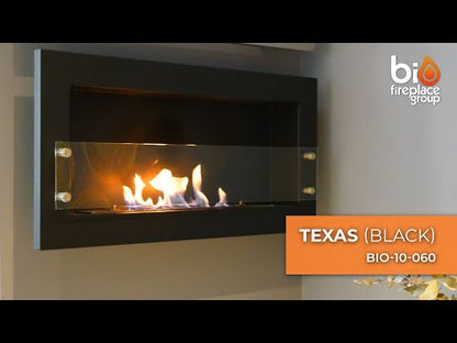 Scandiflames Texas Black / silver/ white - Wall Mounted Bioethanol Fireplace