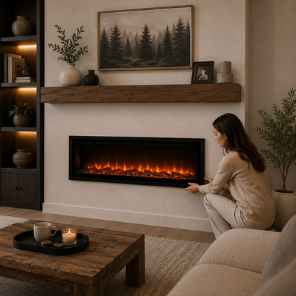 Titanite Built-in Electric Fireplace - 152 cm