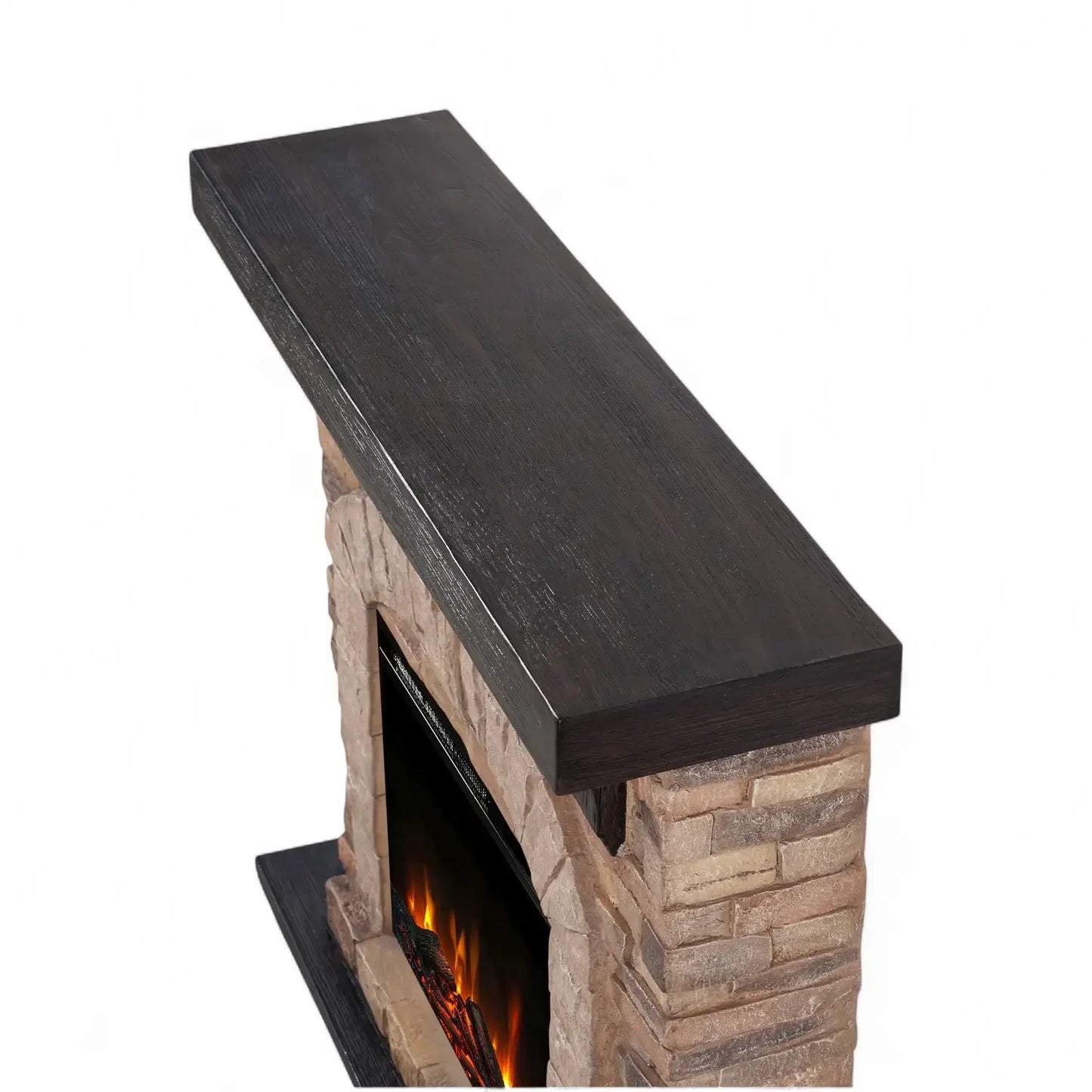 Eira Electric Fireplace – Freestanding Mantel in Classic Stone Design