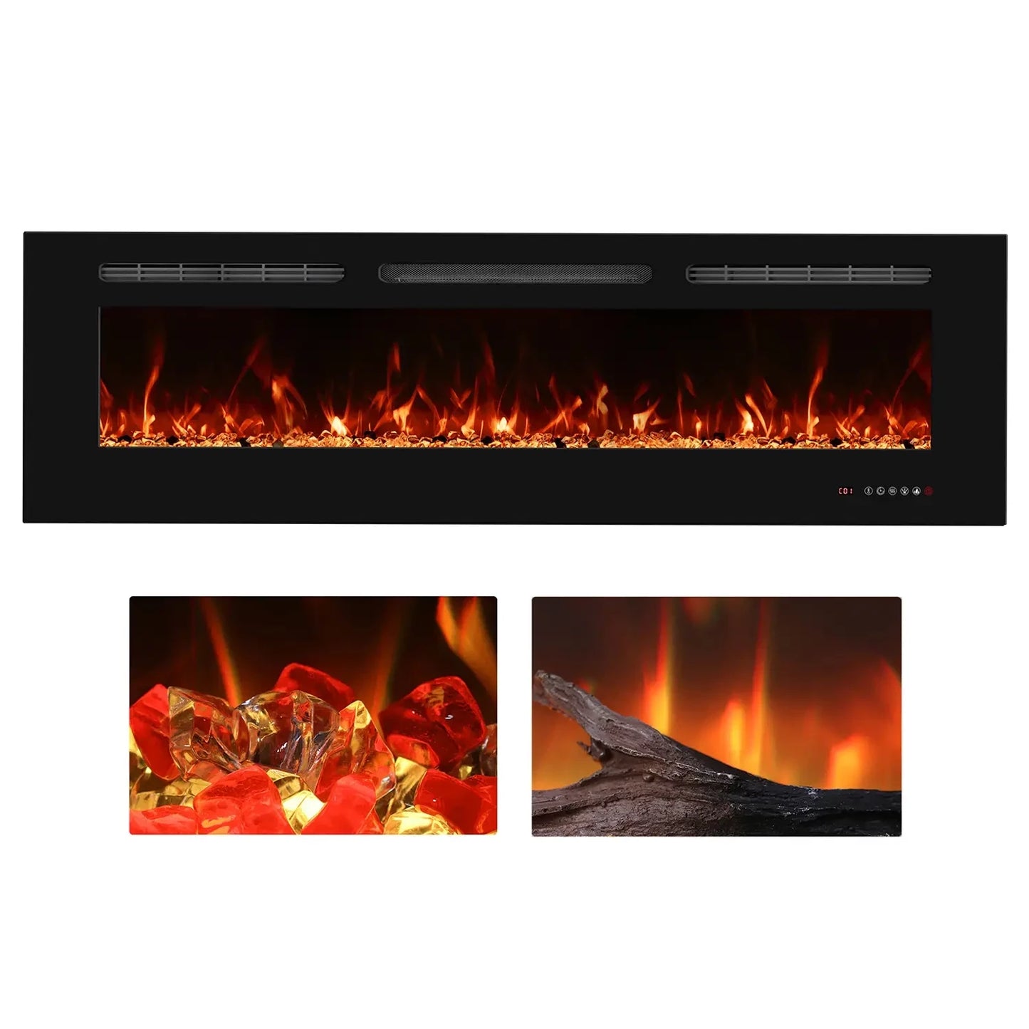 Titanite Built-in Electric Fireplace - 152 cm
