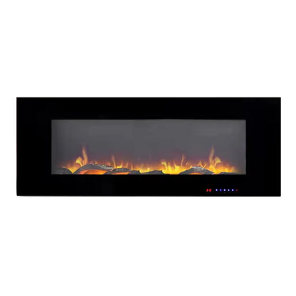 Azurite Wall-Mounted Electric Fireplace - Black  or white- 127 cm