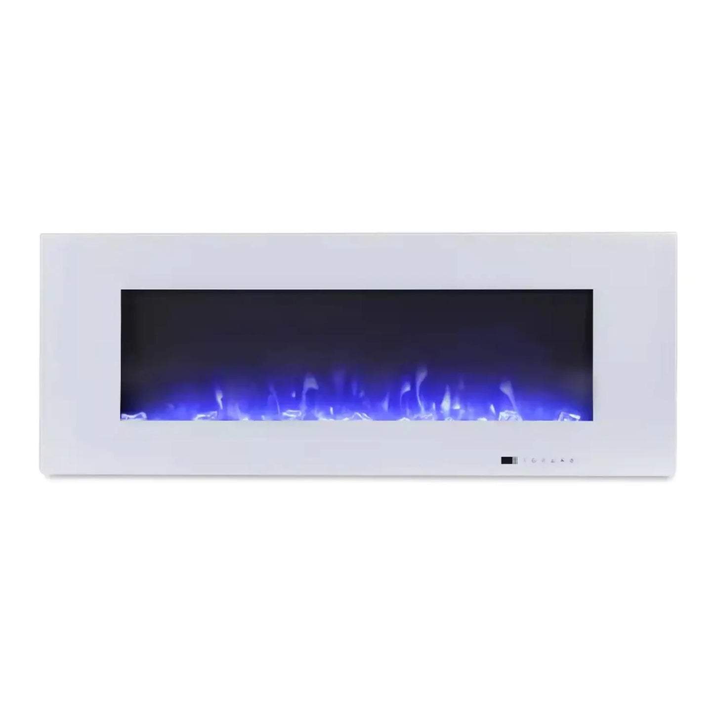Azurite Wall-Mounted Electric Fireplace - Black  or white- 127 cm