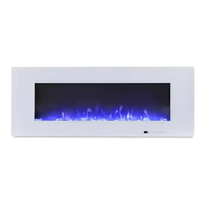 Azurite Wall-Mounted Electric Fireplace - Black  or white- 127 cm