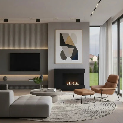 ScandiFlames Seattle Freestanding Bioethanol Fireplace Black or White