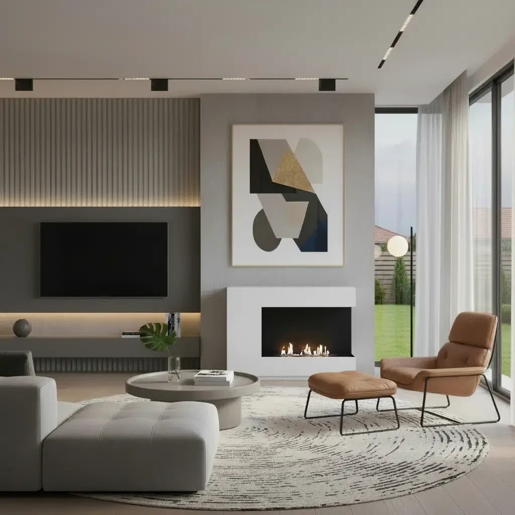 ScandiFlames Seattle Freestanding Bioethanol Fireplace Black or White