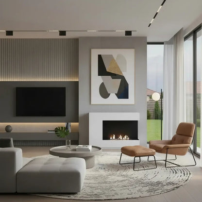 ScandiFlames Seattle Freestanding Bioethanol Fireplace Black or White