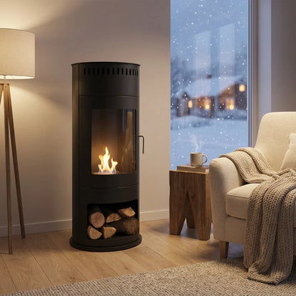 Scandiflames Washington Black or White - Bioethanol Wood-burning Stove