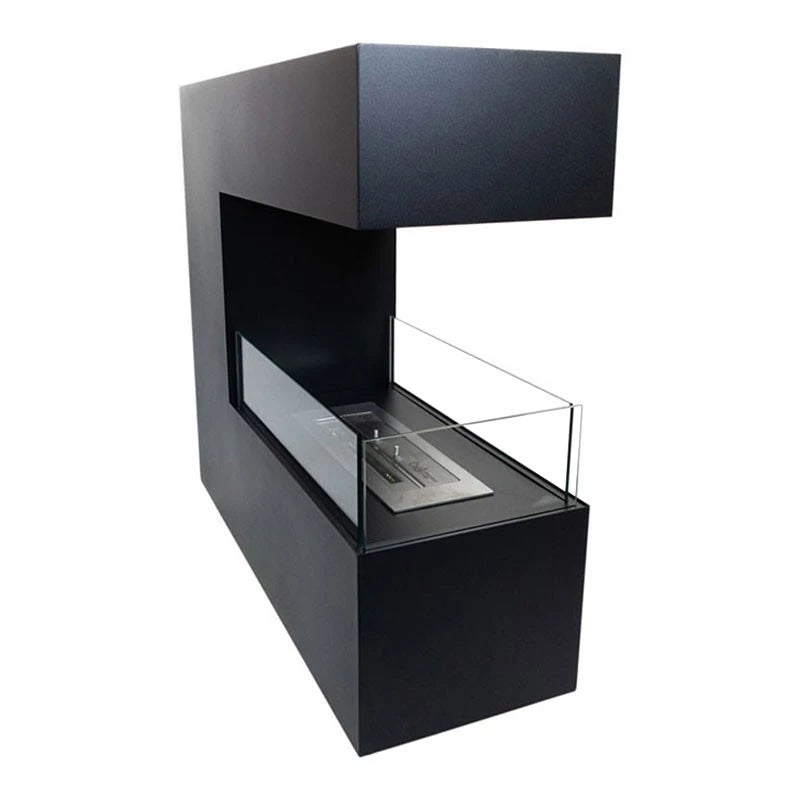 Scandiflames Topeka Black - 3-Sided Bio Fireplace in Steel