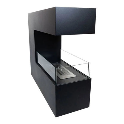 Scandiflames Topeka Black - 3-Sided Bio Fireplace in Steel