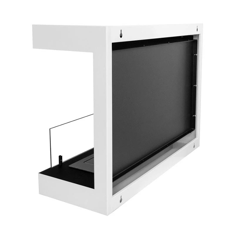 Scandiflames Dakota White or Black - 3-sided 80 cm Wall Bioethanol fireplace UK
